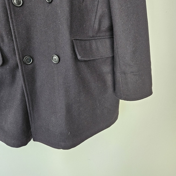 GAP men's black wool blend peacoat size XL - Picture 7 of 13
